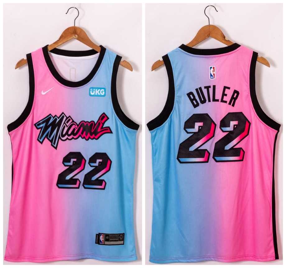 Heat 22 Jimmy Butler Blue Pink Nike 2021 City Edition Swingman Jersey,We sell and wholesale Heat 22 Jimmy Butler Blue Pink Nike 2021 City Edition Swingman Jersey on line form chian!